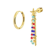 Carica l'immagine nel visualizzatore di Gallery, Orecchino da donna multindosso stella marina e miyuki Marlù 18OR094G-RGB