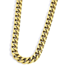 Carica l'immagine nel visualizzatore di Gallery, Collana da uomo in acciaio dorato catena grumetta Marlù 1CA0001G