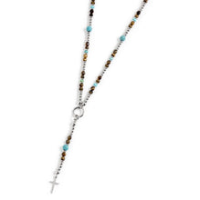 Carica l'immagine nel visualizzatore di Gallery, Collana da uomo in acciaio con occhio di tigre Marlù 1CO0001