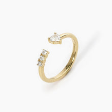 Carica l'immagine nel visualizzatore di Gallery, Anello da donna in argento dorato TRE PER TE Mabina 523249