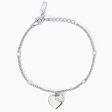 Carica l'immagine nel visualizzatore di Gallery, Bracciale da donna con ciondolo cuore SOLO TUO Mabina 533637