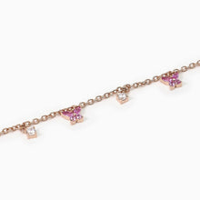 Carica l'immagine nel visualizzatore di Gallery, Bracciale da donna con charm bianchi e rosa SECRET GARDEN Mabina 533659