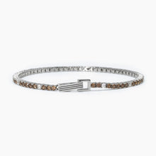 Carica l'immagine nel visualizzatore di Gallery, Bracciale da uomo tennis in argento con zirconi Mabina 533700