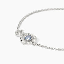 Carica l'immagine nel visualizzatore di Gallery, Bracciale da donna in argento rodiato con catena forzatina e infinito ENDLESS Mabina 533828