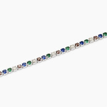 Carica l'immagine nel visualizzatore di Gallery, Bracciale tennis da uomo multicolor MINI TENNIS Mabina 533859