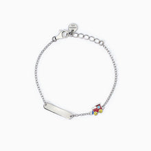 Carica l'immagine nel visualizzatore di Gallery, Bracciale per bambini in argento con trenino e targhetta Train-Tag Mabina 533862