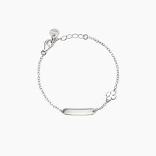 Carica l'immagine nel visualizzatore di Gallery, Bracciale bimba con quadrifoglio e targhetta incidibile Lucky-Tag Mabina 533911
