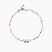 Carica l'immagine nel visualizzatore di Gallery, Bracciale bimba con fiocchetto smaltato Pink Lady Mabina 533917