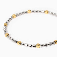 Carica l'immagine nel visualizzatore di Gallery, Bracciale da uomo regolabile con elementi placcati oro Mabina 534003