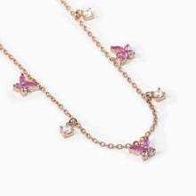 Carica l'immagine nel visualizzatore di Gallery, Collana da donna in argento rosato con zirconi SECRET GARDEN Mabina 553529