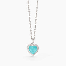 Cargar imagen en el visor de la galería, Collana da donna in argento con glass azzurro Non Sarà Un'avventura Mabina 553733