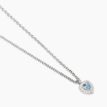 Cargar imagen en el visor de la galería, Collana da donna in argento con acquamarina taglio cuore Mabina 553784