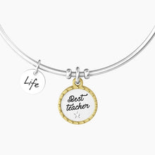 Carica l'immagine nel visualizzatore di Gallery, Bracciale rigido da donna maestra con ciondolo Best Teacher Kidult 732135