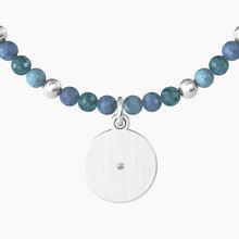 Carica l'immagine nel visualizzatore di Gallery, Bracciale da donna elastico con agata azzurra Kidult 732140