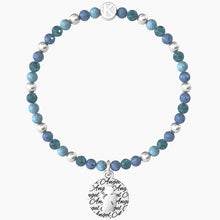 Carica l'immagine nel visualizzatore di Gallery, Bracciale da donna elastico con agata azzurra Kidult 732140