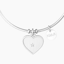 Carica l'immagine nel visualizzatore di Gallery, Bracciale rigido da donna con cuore inciso Kidult 732142