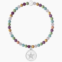 Carica l'immagine nel visualizzatore di Gallery, Bracciale da donna con pietre multicolor e ciondolo stella Kidult 732163