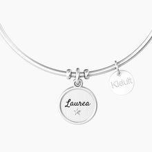 Cargar imagen en el visor de la galería, Pulsera rígida de graduación para mujer con colgante redondo Kidult 732165