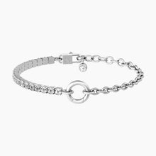 Carica l'immagine nel visualizzatore di Gallery, Bracciale da donna in acciaio con zirconi DUETTO Kidult 732193