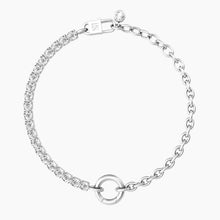 Carica l'immagine nel visualizzatore di Gallery, Bracciale da donna in acciaio con zirconi DUETTO Kidult 732193