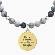 Load image into Gallery viewer, Women's bracelet with multicolor agate and Family Kidult 732226 pendant
