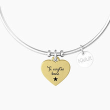 Carica l'immagine nel visualizzatore di Gallery, Bracciale Rigido Da Donna Con Ciondolo Cuore Kidult 732228