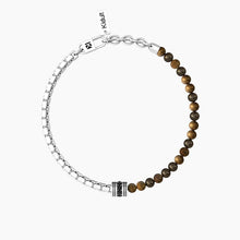 Load image into Gallery viewer, Kidult Men's Bracelet With Chain And Tiger Eye 732250