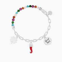 Cargar imagen en el visor de la galería, Bracciale da donna con pietre e ciondoli fortuna Symbols Kidult 732304