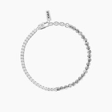 Cargar imagen en el visor de la galería, Bracciale da uomo con tennis di zirconi e agata grigia Philosophy Kidult 732313