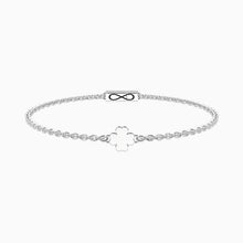 Carica l'immagine nel visualizzatore di Gallery, Bracciale unisex con quadrifoglio e chiusura non-reversibile Quadrifoglio Kidult 732316