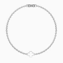 Carica l'immagine nel visualizzatore di Gallery, Bracciale unisex con quadrifoglio e chiusura non-reversibile Quadrifoglio Kidult 732316