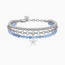 Cargar imagen en el visor de la galería, Bracciale da donna in giada blu con stella Kidult Symbols 732320