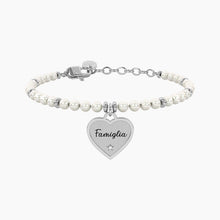 Cargar imagen en el visor de la galería, Bracciale da donna con perle e ciondolo cuore per famiglia Kidult Family 732338