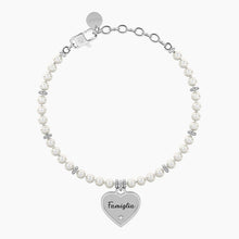 Cargar imagen en el visor de la galería, Bracciale da donna con perle e ciondolo cuore per famiglia Kidult Family 732338