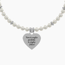 Carica l'immagine nel visualizzatore di Gallery, Bracciale con perle e ciondolo cuore per mamma Kidult Family 732340