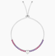 Carica l'immagine nel visualizzatore di Gallery, Bracciale tennis da donna in acciaio con cuore 732351