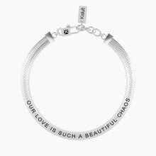 Carica l'immagine nel visualizzatore di Gallery, Coppia di bracciali elastici per lui e lei con frase Kidult 732358