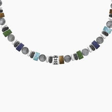 Carica l'immagine nel visualizzatore di Gallery, Braccialeda uomo in acciaio con pietre multicolor Kidult 732374