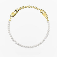 Carica l'immagine nel visualizzatore di Gallery, Bracciale da donna componibile in acciaio dorato con perle conchiglia Kidult 732385