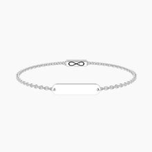 Carica l'immagine nel visualizzatore di Gallery, Bracciale unisex in acciaio Infinity con targhetta incidibile TAG Kidult 732403