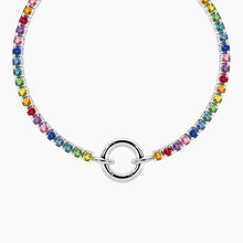 Cargar imagen en el visor de la galería, Bracciale da donna in acciaio con cristallo multicolore DUETTO Kidult 732410