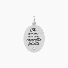 Carica l'immagine nel visualizzatore di Gallery, Ciondolo ovale con frase amore Love Kidult 741033