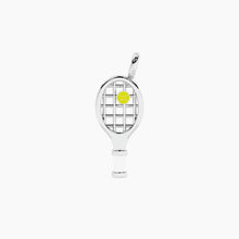 Load image into Gallery viewer, Ciondolo croce in acciaio a forma di racchetta da tennis 741370