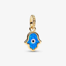Load image into Gallery viewer, Charm Pendente Mano di Fatima Opale Blu