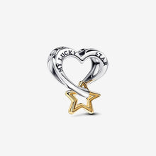 Cargar imagen en el visor de la galería, Charm Openwork Cuore e Stella "My Lucky Star"