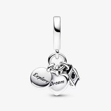 Cargar imagen en el visor de la galería, Charm Pendente Fotocamera, Cuore e Bussola