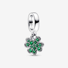 Carica l'immagine nel visualizzatore di Gallery, Charm Pendente Quadrifoglio Verde Piccolo