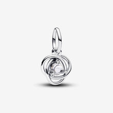 Load image into Gallery viewer, Charm Pendente Cerchio Eterno Bianco Aprile