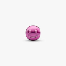 Cargar imagen en el visor de la galería, Mini Charm Smile effetto metallico rosa