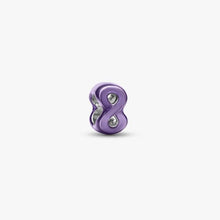 Cargar imagen en el visor de la galería, Mini Charm Infinito effetto metallico viola